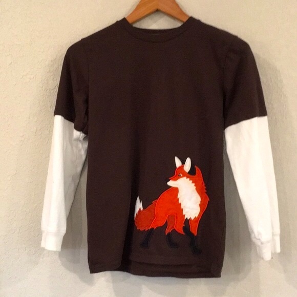 Gymboree Other - 👍$5/Bundle Gymboree Boys Sz 12 Fox Appliqué Long Sleeve Shirt 100% Cotton Fall